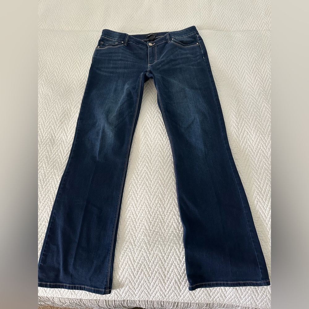 White House Black Market Dark Indigo Boot Cut Jeans Sz 10S